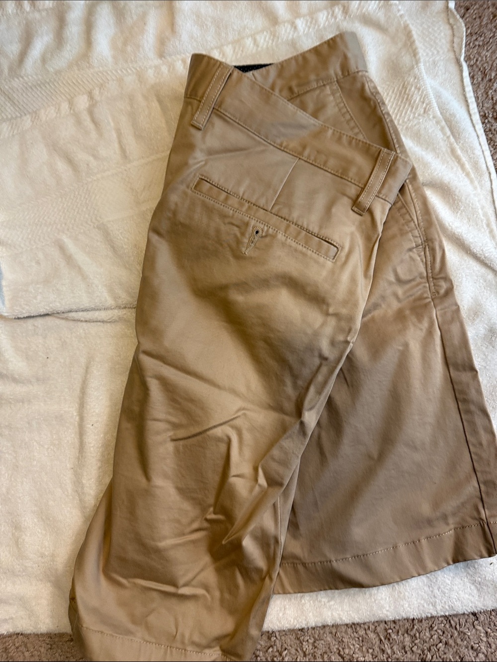 Daniel Hechter Khaki Cotton Blend Men's Shorts - Picture 3 of 4